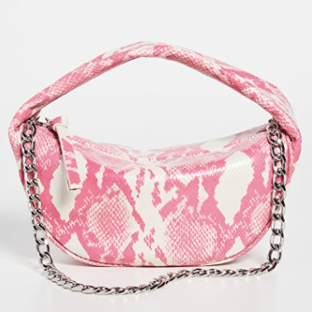 BY FAR Baby Cush Cyclamen Snake Print Bag